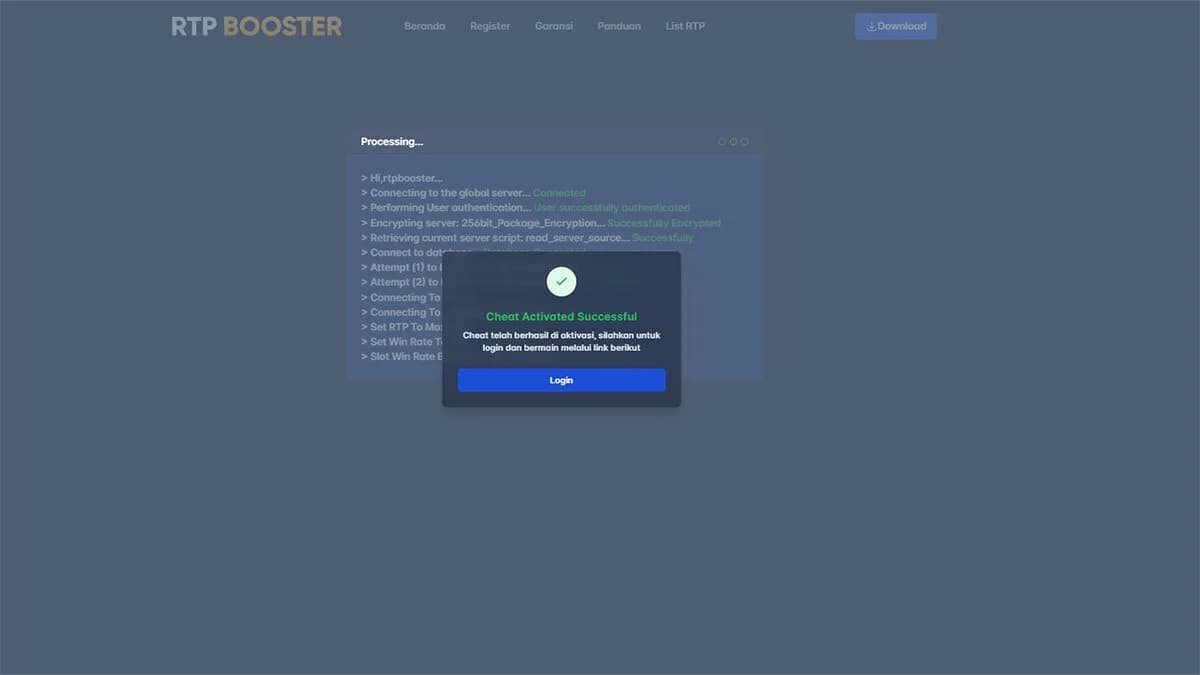 Cheat RTP Booster Aktif